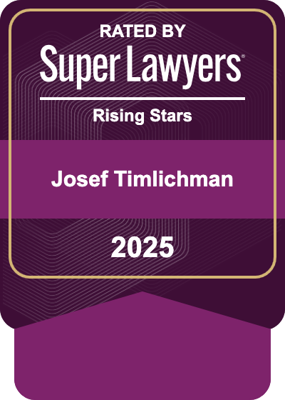 Rated by Super Lawyers Rising Stars — Josef Timlichman, 2025