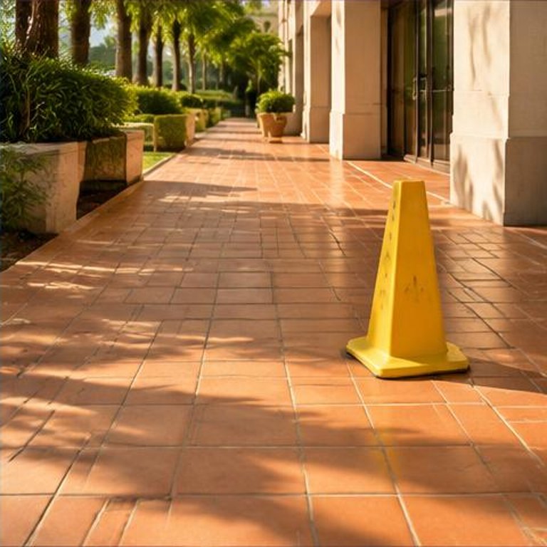 Original generated illustration for slip and fall and premises liability, not an actual incident or client